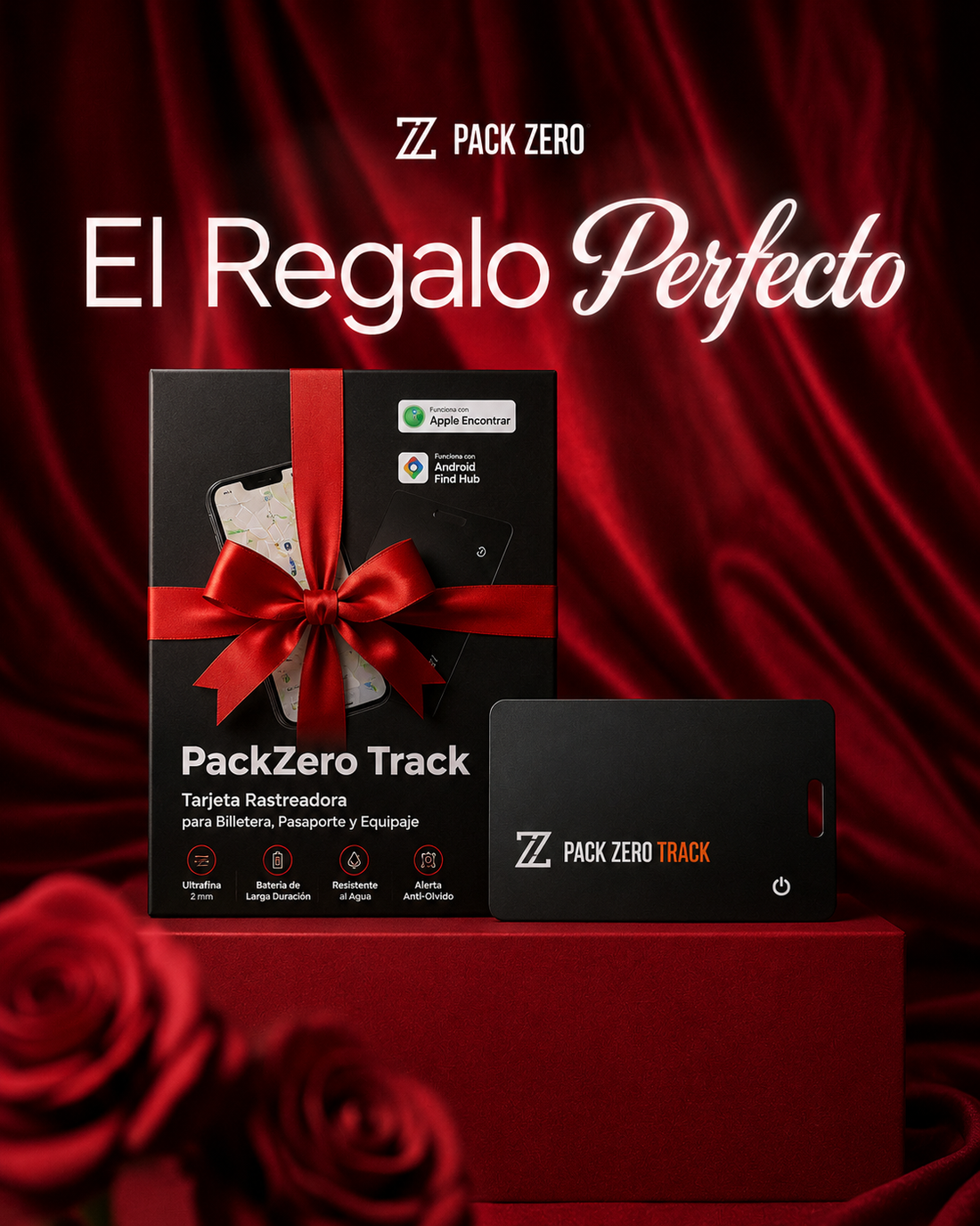 PackZero Track — Tarjeta Rastreadora para Billetera, Pasaporte y Equipaje