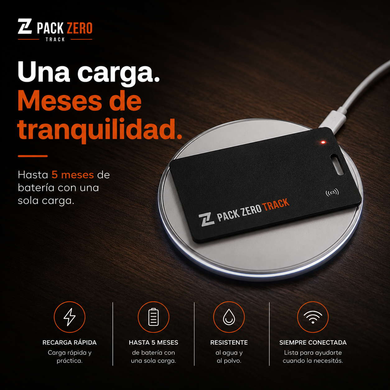 Cargador inalambrico Qi compacto PackZero